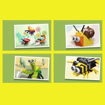 Mini-Baustein-Set für Kinder von 9-12 Jahren, Insekten- und Tierfiguren, Mikro-Bausteine, Spielzeug, Geschenk