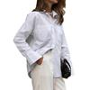 Elegant Button Solid Color Long Sleeve Cardigan Shirt Women 2025 Autumn Winter