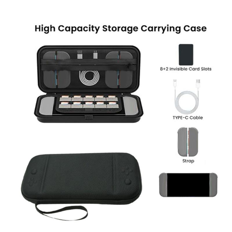 Shockproof Storage Box for 2 Handheld Game Console Bag Hard Pouch Bag Scratchproof Travel Carrying Case EVA Case