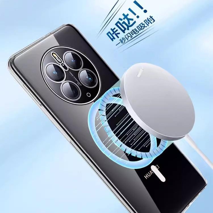 Applicable to Huawei P80pro electroplated magnetic mobile phone case Mate70 transparent mate60 all-inclusive protective case Pura70