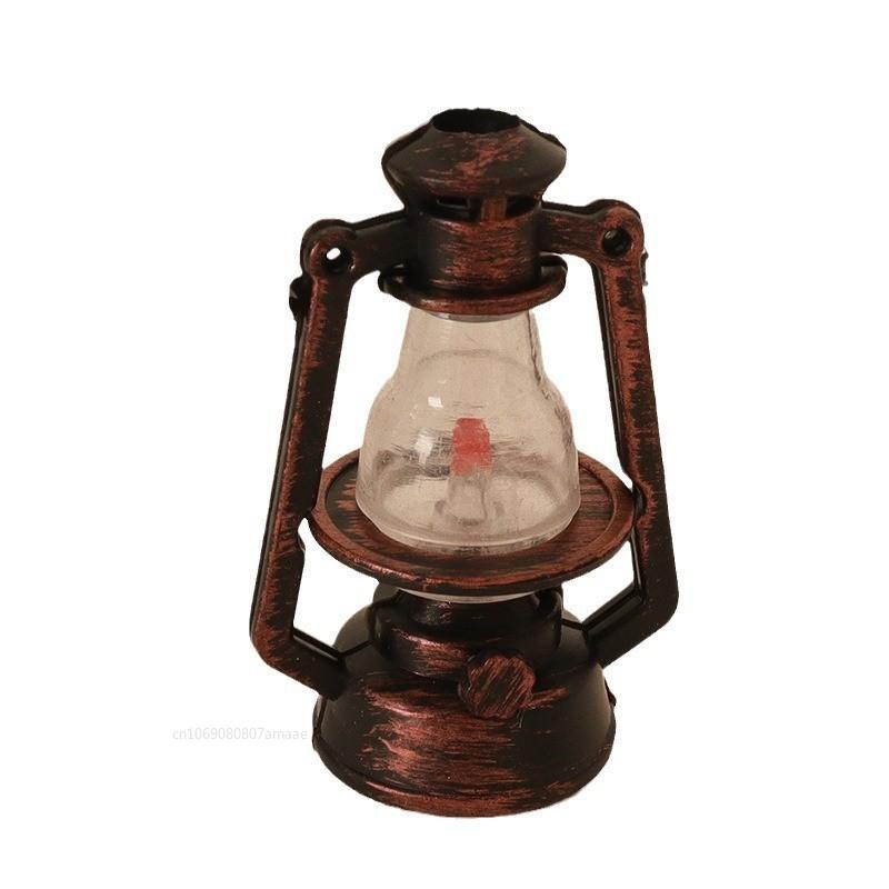 1:12 Scale Miniature Oil Lamp Dollhouse Accessories Mini Kerosene Lantern Doll House Decor Scene Ornaments Pretend Play