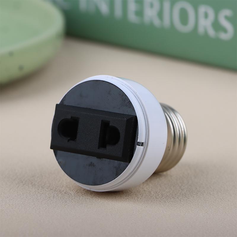 1Pc Universal E27 Abs Us/Eu/Au Plug Conector Suporte de Lâmpada Luminária Base de Lâmpada Adaptador de Parafuso Soquete de Lâmpada Portátil Branco