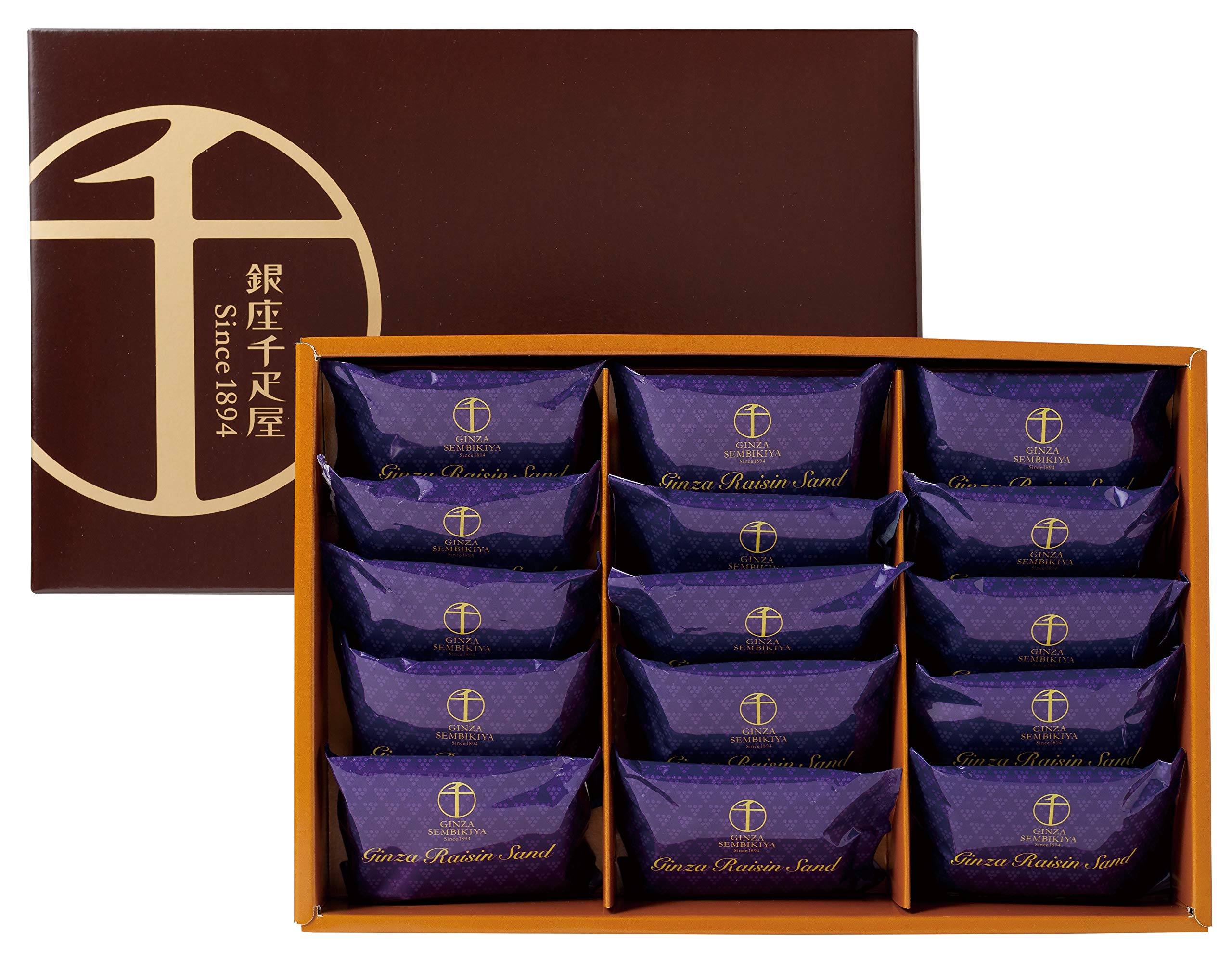 

Gift Set of Patisserie Ginza Sembikiya s Ginza Raisin Sandwiches (15 pieces)