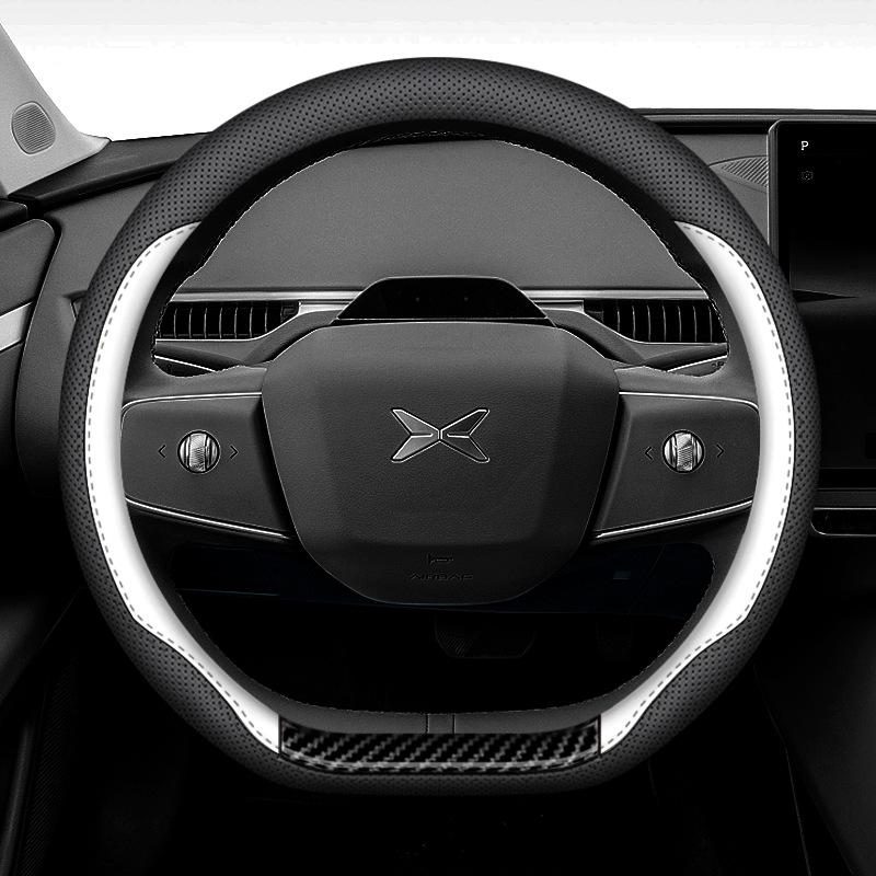 Xiaopeng MONA M03 Steering Wheel Cover, Nappa Leather, Anti-slip, No-sew, Universal Fit, All Seasons. 38cm