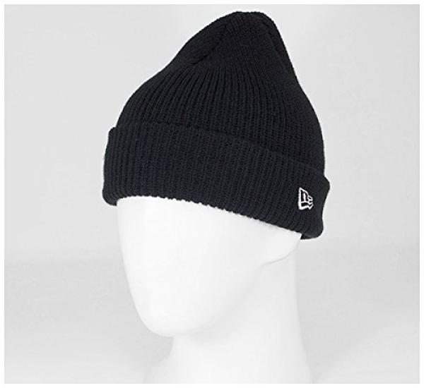 New Era Soft Cuff Knit Cap in Black and Snow White (11322043)