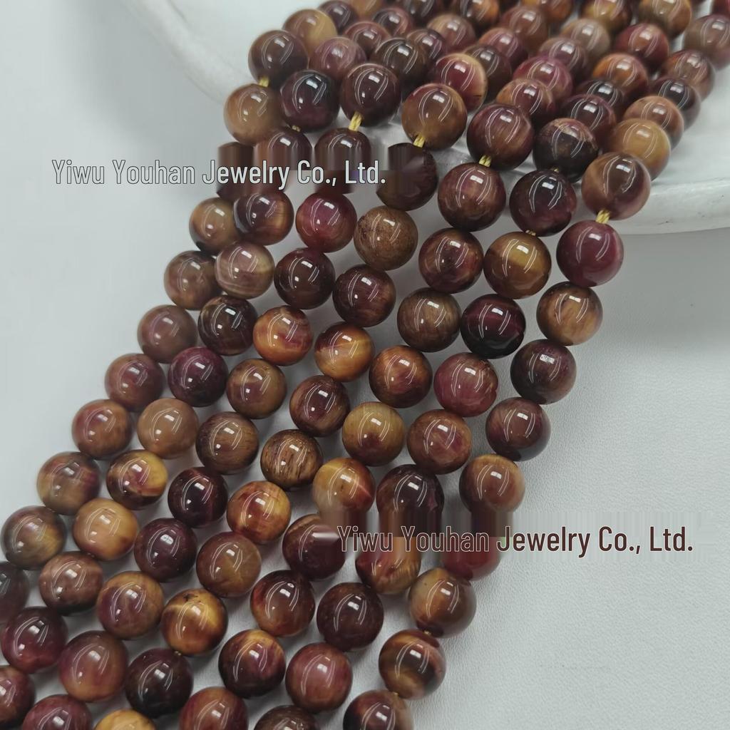 Handmade Natural Colorful Tiger Eye Stone Beaded Jewelry Accessories