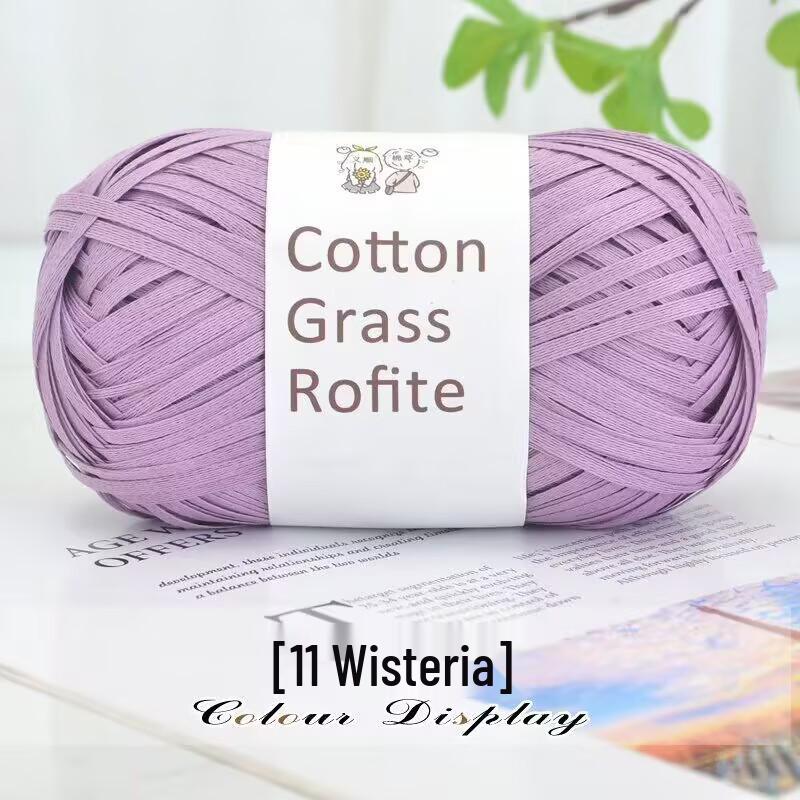 Handmade Cotton and Raffia DIY Yarn Pack for Weaving Bags & Hats