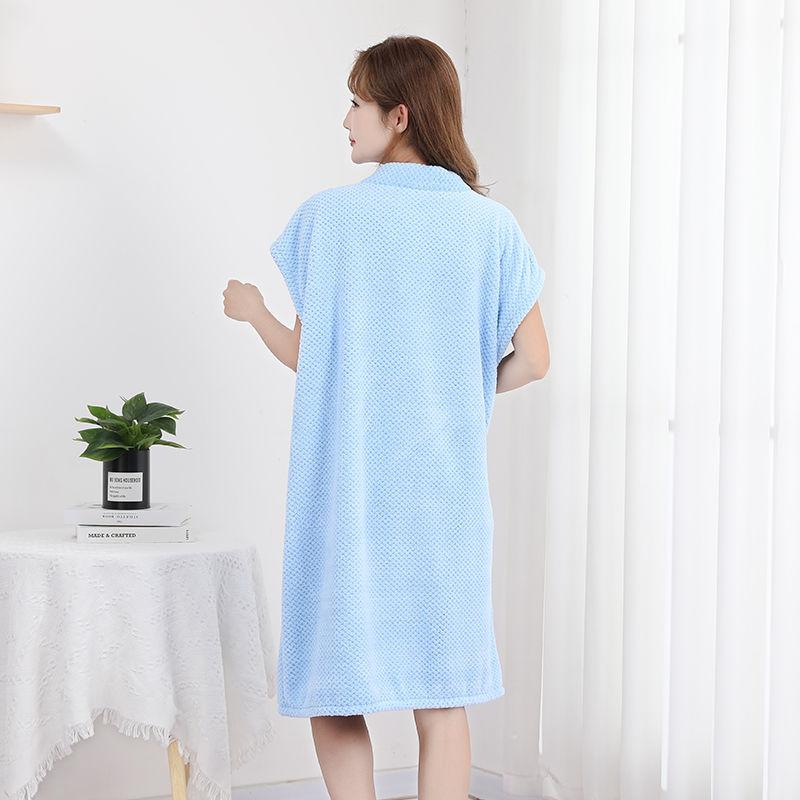 Sommer Erwachsenen Tragbarer Schnür-Bademantel Schnelltrocknendes Saugfähiges Badetuch Bequemer und Weicher Baderock