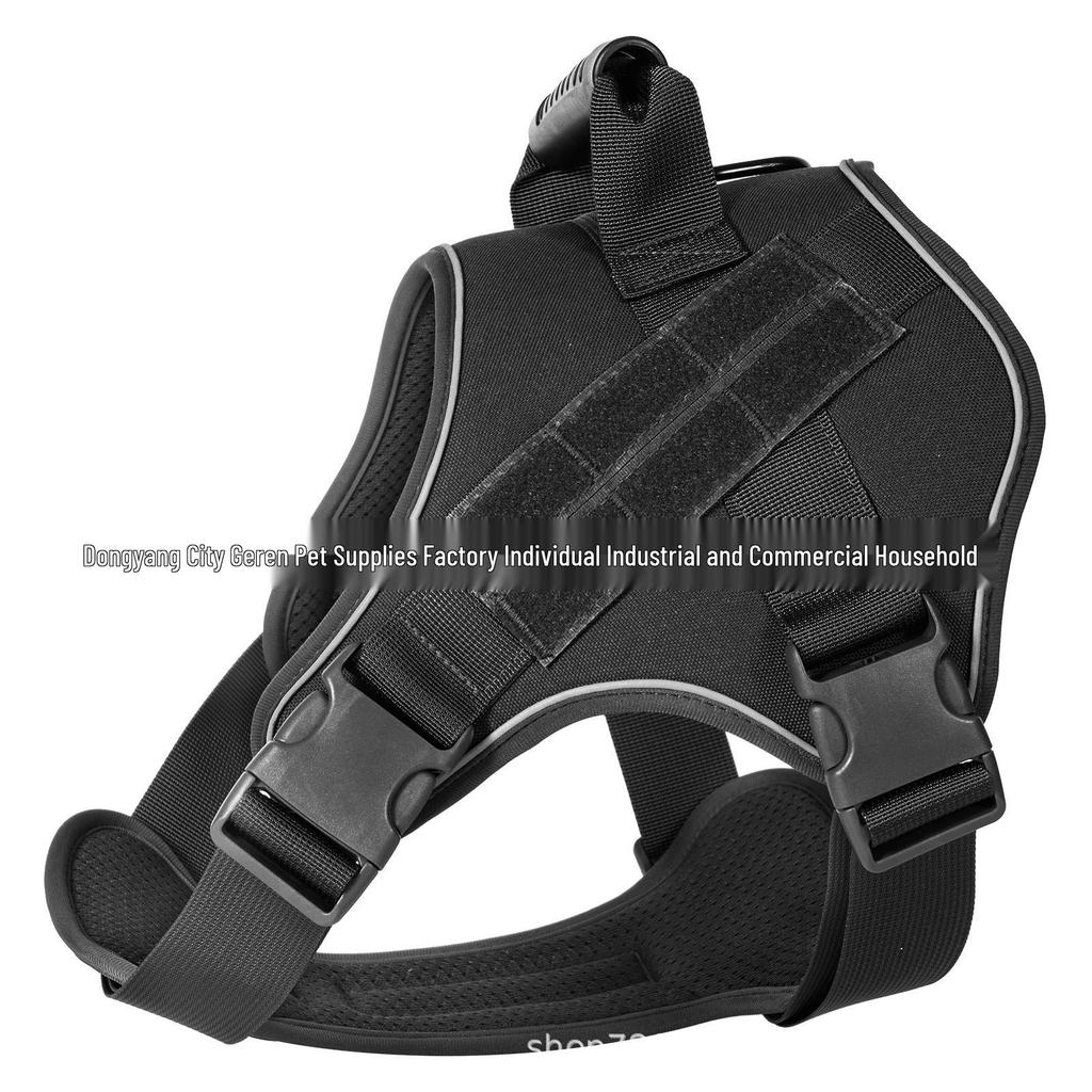 Oxford Cloth Tactical Vest for Medium to Large Dogs - Wear-resistant, Explosion-proof, Reinforced D-ring for Outdoor Training.