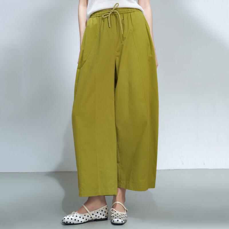 Women's Loose Fit Wide-Leg Cropped Pants
