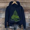 Ladies' Christmas Printed Casual Long Sleeved Round Neck Sports Hoodie Top