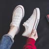 Velcro canvas shoes women's spring new low-top rubber buckle street shooting lazy tide shoes small black shoes board shoes