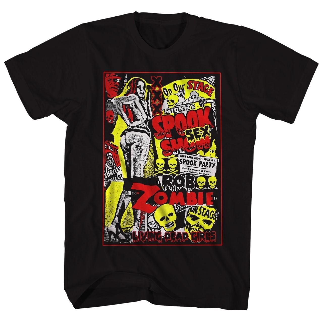 Rob Zombie Spook Sex Mens T Shirt Music Classic Concert Rock Band Tee New Black XXXL