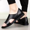 Sandals summer new leather soft-soled slippers casual beach shoes roman leather sandals