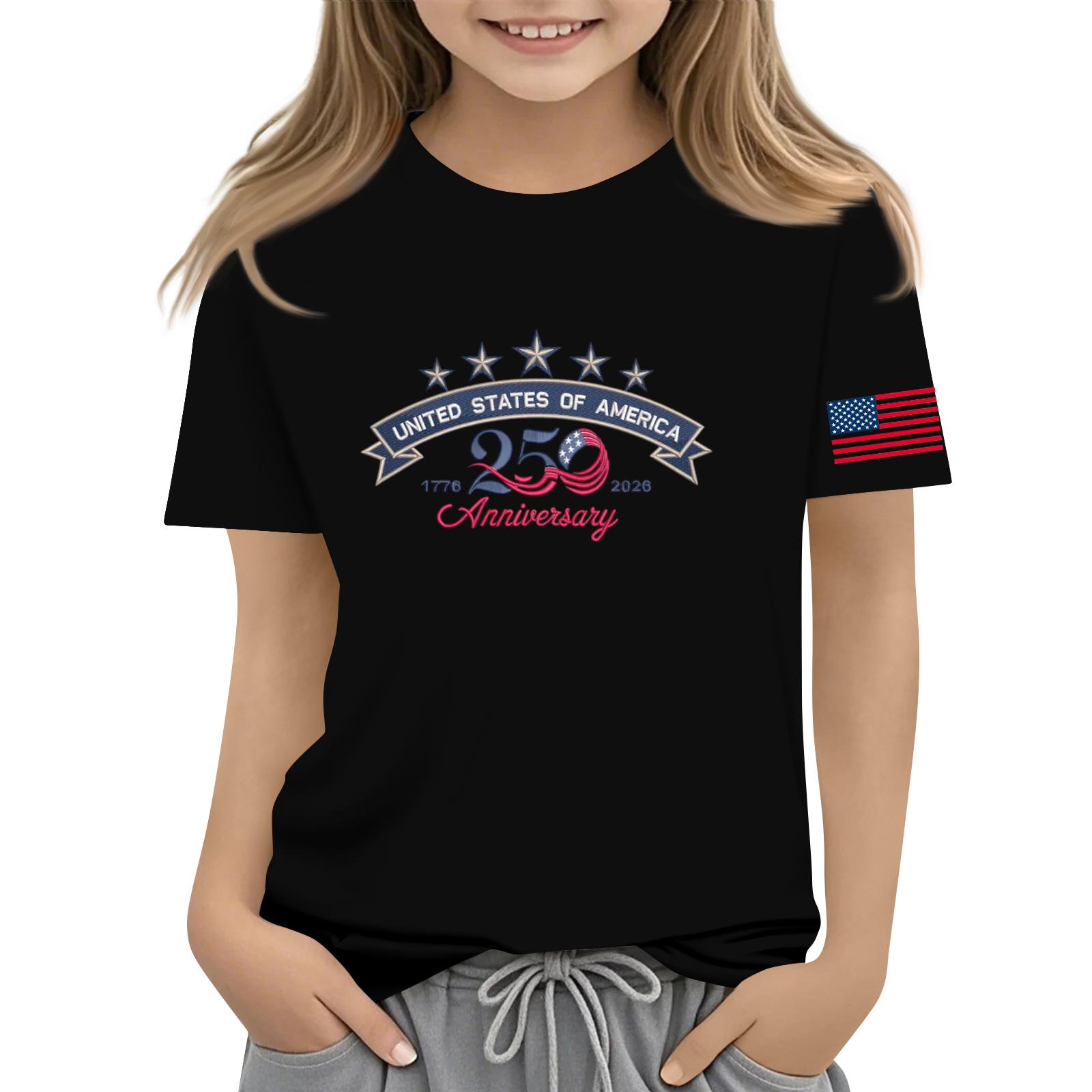 Children s Casual Short-Round Neck Fashionable T-shirt Top 110