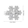 12pcs Snowflake Barrettes Clip Sparkly Rhinestone Hair Barrettes for Women Winter Holiday Hair Decoration