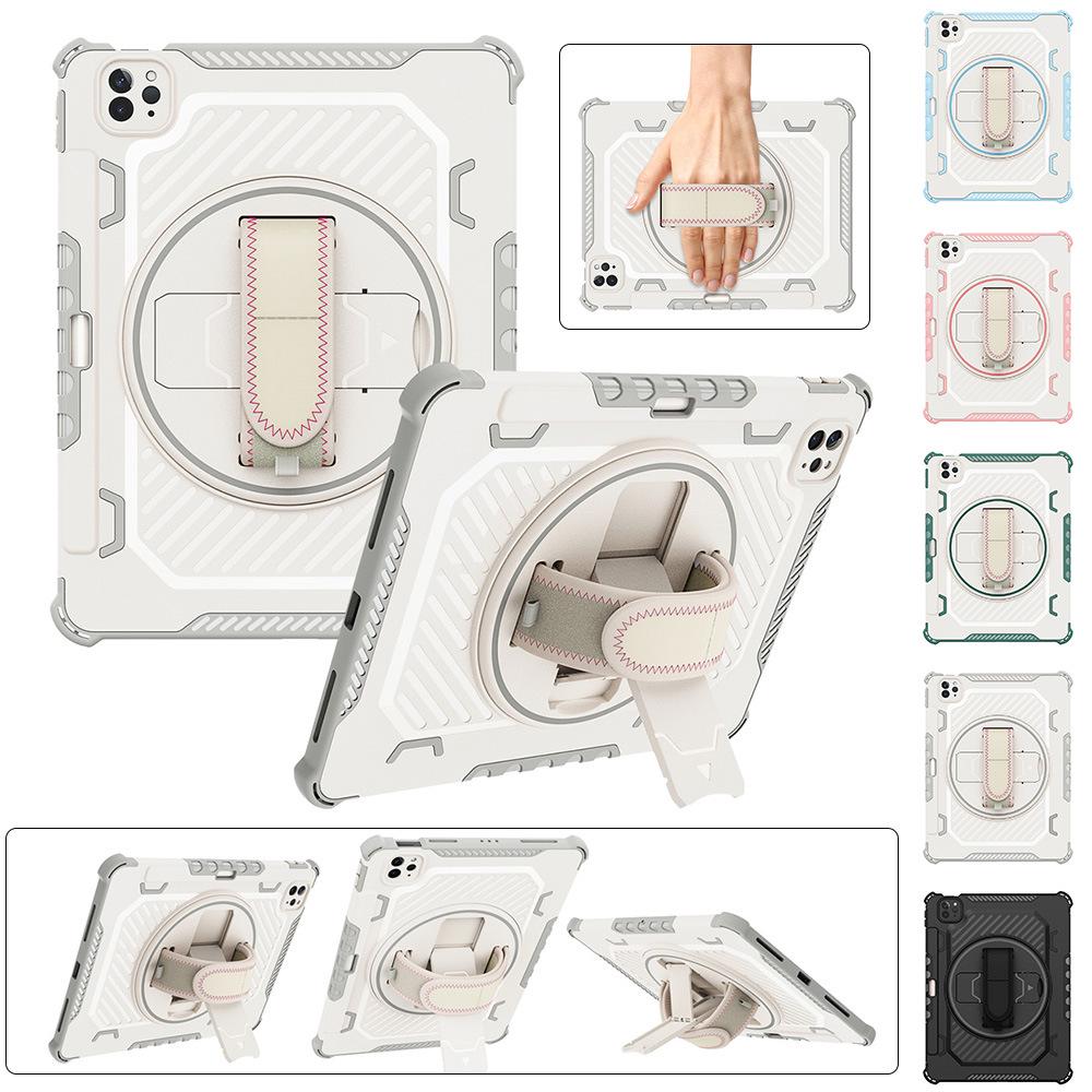 Apple iPad Protective Case with Hand Strap & Stand for 12.9, 10.2, Pro 11, Mini 7, 6 & Pro 13