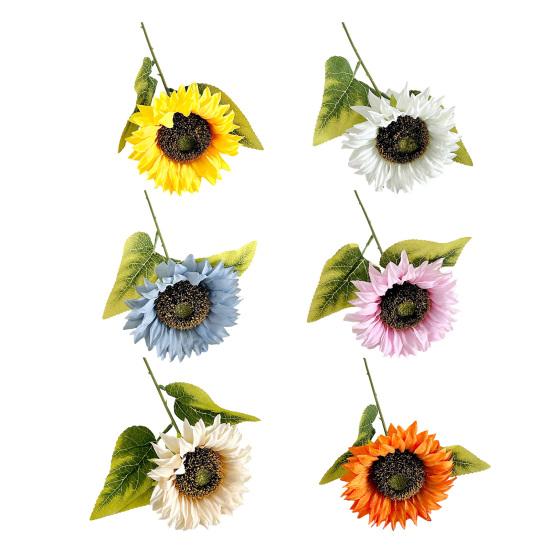 Artificial Flowers Realistic Sunflower Bouquet for Home Decoration UV-Resistant Fade-Free Adjustable Stem Living Room Bedroom Wedding Photo Props