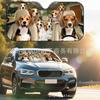Platform Rottweiler Black Dog Print Car Front Glass Sunscreen Sunshade