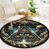 Starry Sky Eye Of Horus Round Rug Nonslip Area Rug Office Chair Mat Carpet For Living Room Bedroom Home Decor