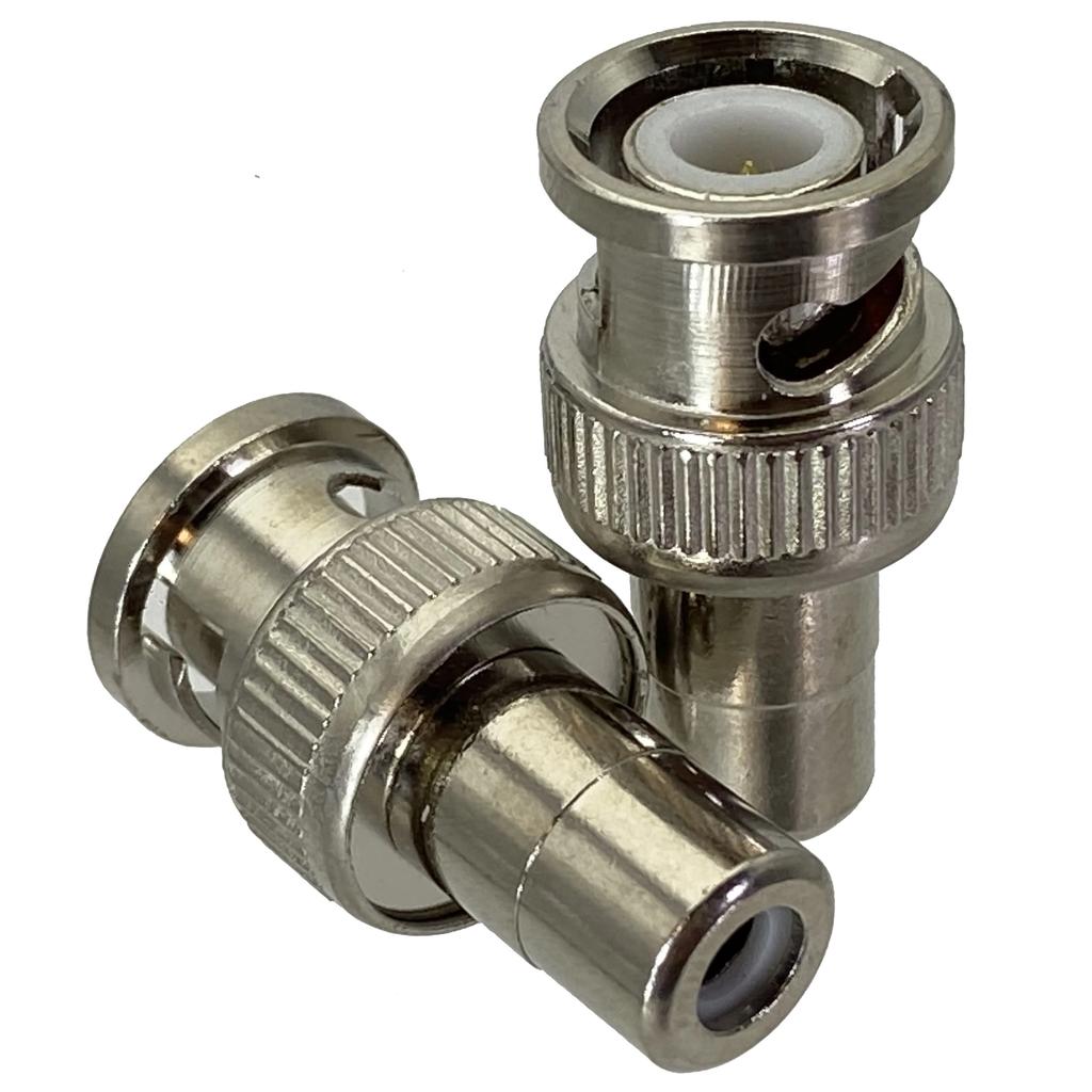 100Pcs Adapter BNC male plug to RCA TV female jack straight RF COAXIAL Connector Wire Terminals