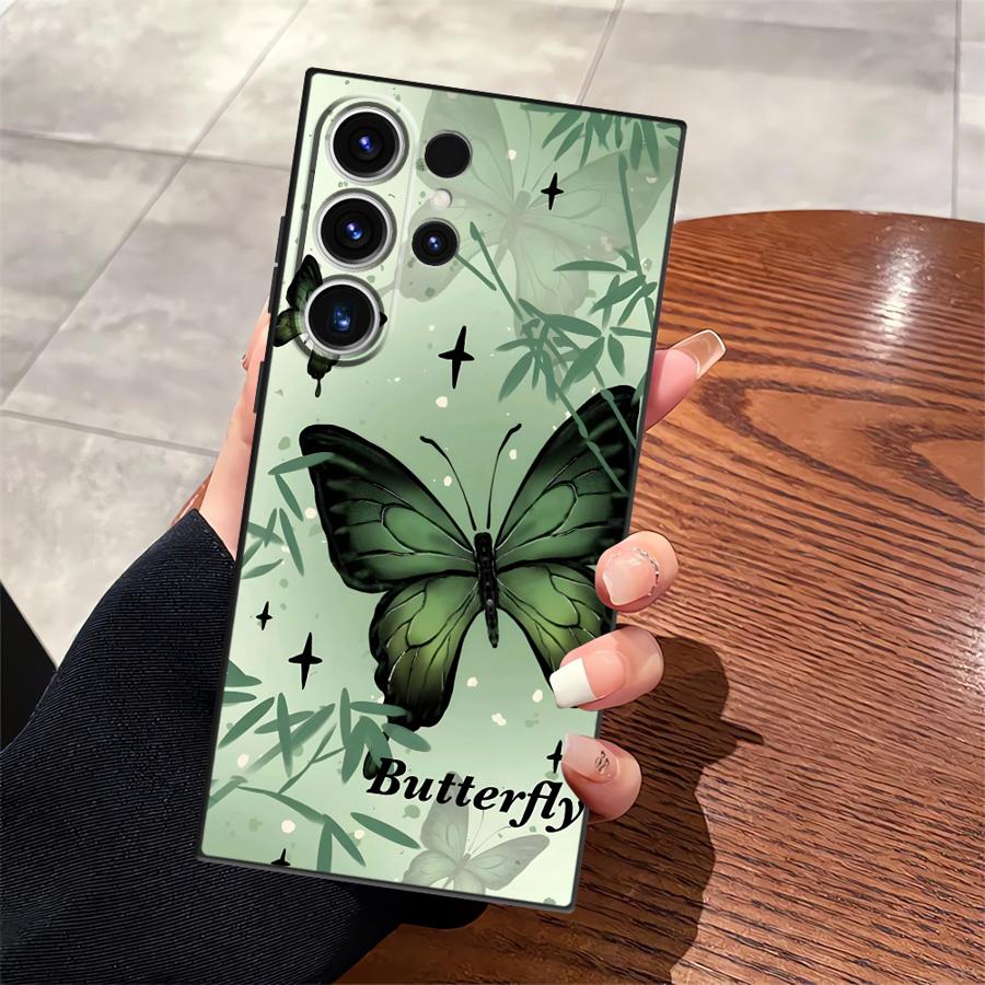 Creative Cartoon Butterfly Case for Samsung Galaxy S26 Ultra S24 Note 20 8 9 10 S10 S9 S21 FE S23 S20 Ultra S25 Plus Funda Phone