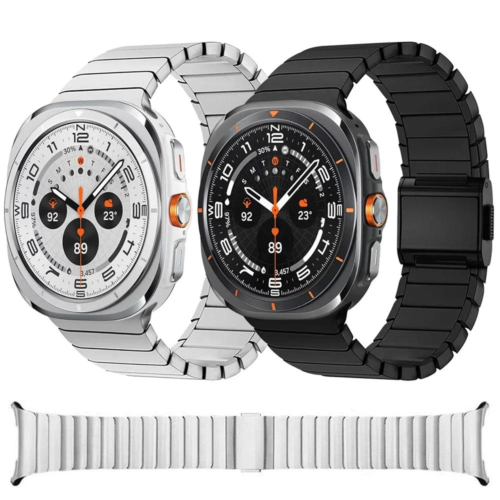 Brățară Magnetică de Lux din Titan pentru Samsung Galaxy Watch 7 Ultra 47mm Brățară cu Zale pentru SAMSUNG GALAXY ULTRA 47MM Bărbați Correa