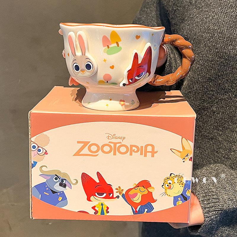 Zootopia Ceramic Mug Couple Water Mug Christmas Birthday Souvenir Mug Home Drinking Water Office