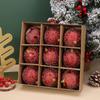 9pcs 8cm Glitter Christmas Balls Pendant Foam Xmas Tree Ornaments  Home Decoration