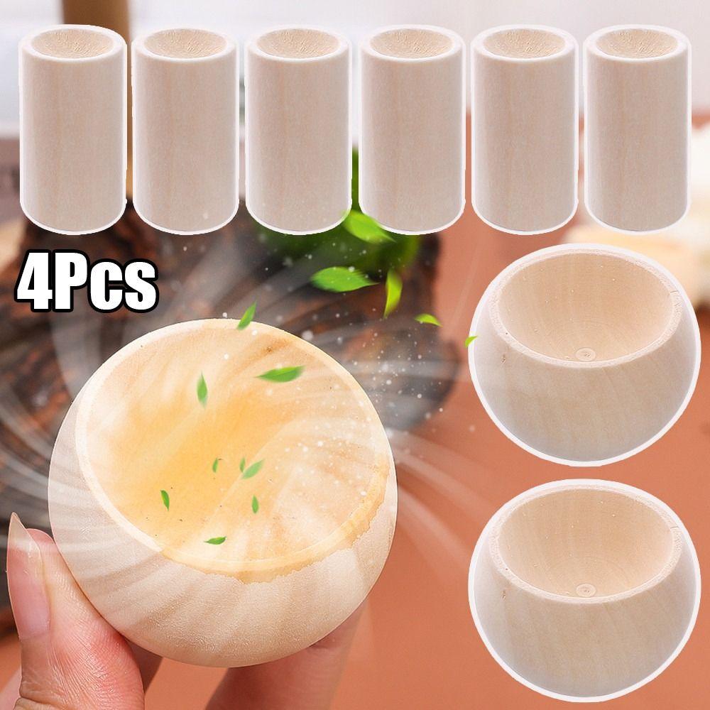 4 Pièces Diffuseur d'Huiles Essentielles en Bois Rafraîchissant Sommeil Lentement Volatil Inhalateur d'Aromathérapie Floral Longue Durée