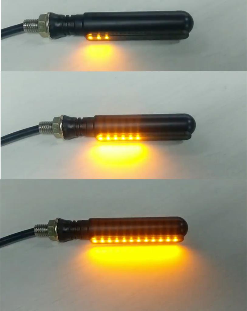 New 2x 12V ATV Scooter Dynamic LED Signal Indicator Blinker + Red Rear Strobe Light