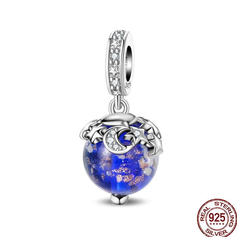 Luminous Firefly Star Moon Cherry Catcopper Pendant Beads 3Mm Diy For Women Exquisite Jewelry Making Gift