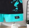 2025 Summer New 2-piece Children's Cartoon Short Sleeved Shorts, Cute Children's Clothing, Sportswear, Comfortable, Soft, Breath