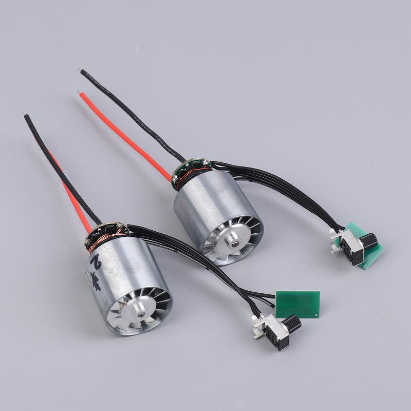 High Power 2S/3S Dc 7.4V 12V Mini Bldc Brushless Motor With Driver Adjust Speed Controller Metal Brushless Ducted Fan