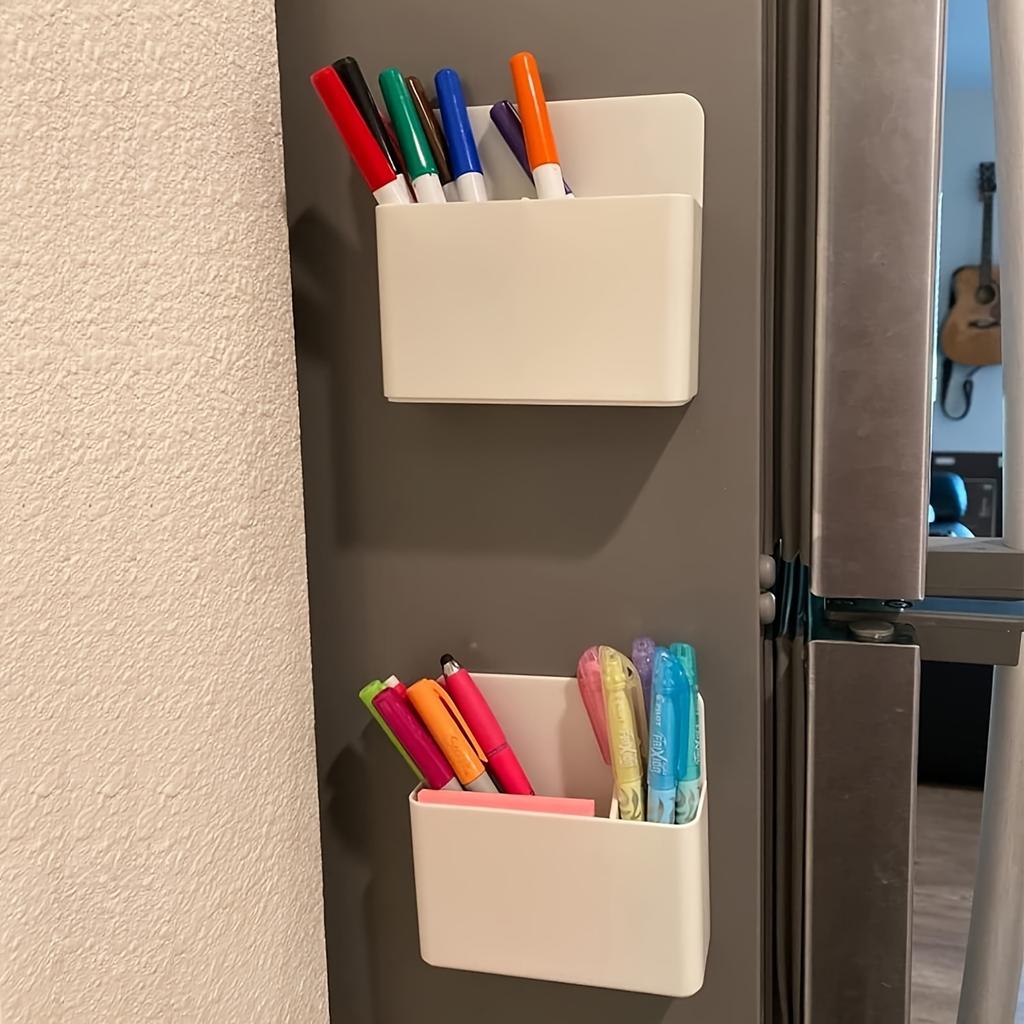 Versatile Magnetic Dry Erase Marker Holders -Convenient Office Supply Organizers for Whiteboards, Fridges and More-Space-Saving