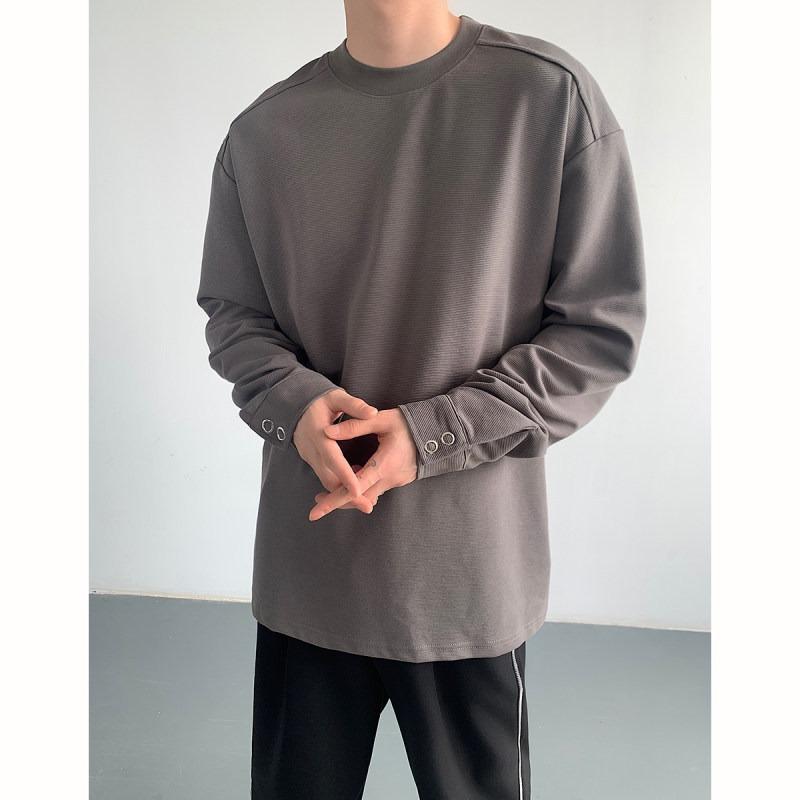 Round Neck Sweatshirt Men's Spring Autumn Long-sleeved T-shirt Bottoming Shirt