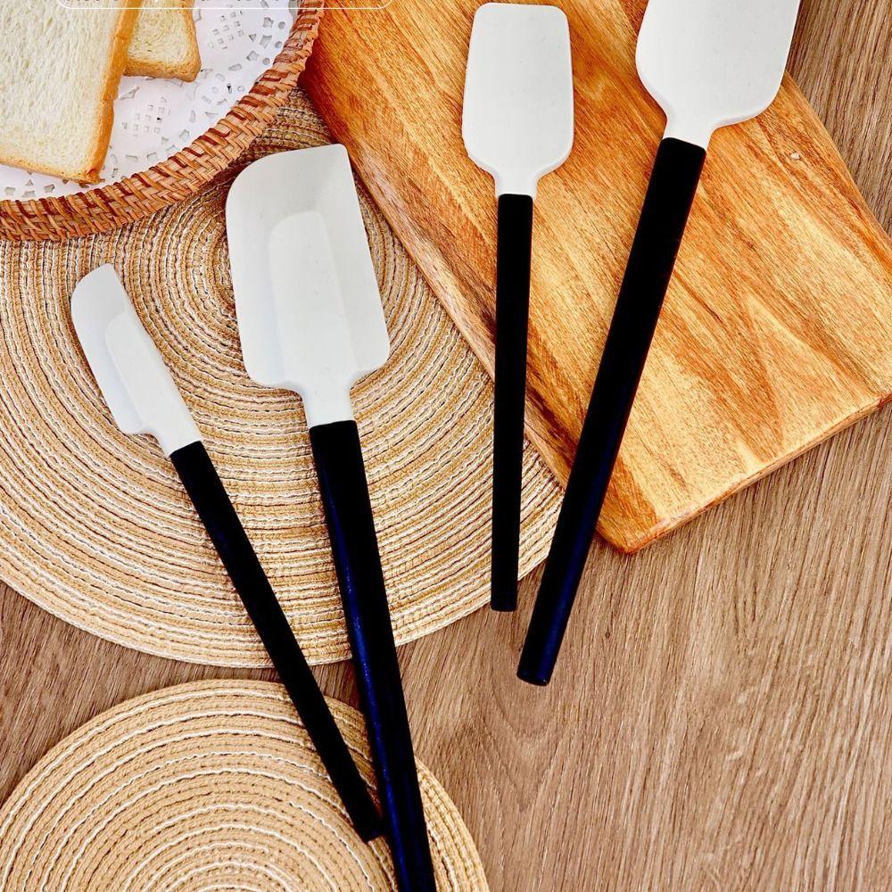 Baking Tools Silicone Cream Spatula Long Handle Heat Resistant Baking Scraper Portable Soft Pastry Blenders Chocolate Butter