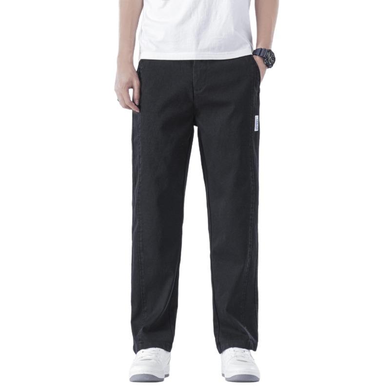 Spring and summer new Tencel slick casual pants men's loose straight wide-leg business men's trousers