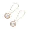 Women's Elegant Versatile Dangle Earrings, Minimalist Faux Pearl Hoop Design
