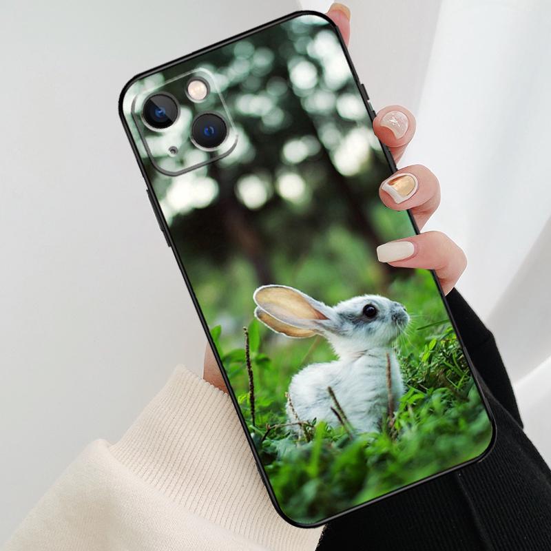 Baby Rabbits Bunny Phone Case For iPhone 17 Pro Max 14 13 12 11 15 16 Pro Max mini 16 15 Plus 16e 17 Air Cover