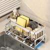 Stainless Steel Sink Drain Rack Large Capacity Dishcloth Rack Sponge Holder  for Home