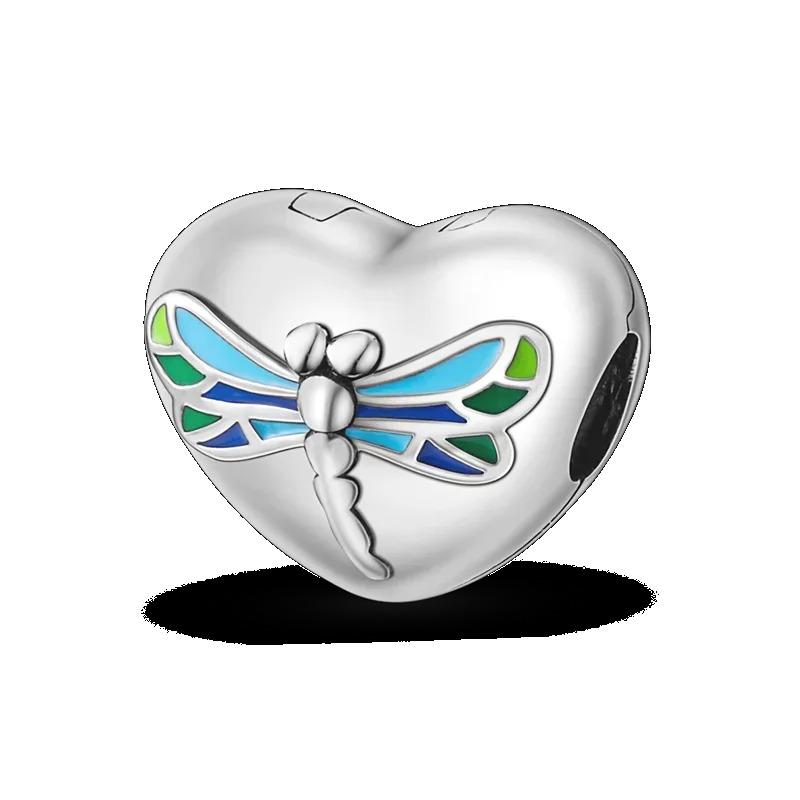 Fashion 925 Silver Colorful Butterfly Dragonfly Hummingbird Spring Series Charms Beads Fit 925 diy Bracelet Jewelry
