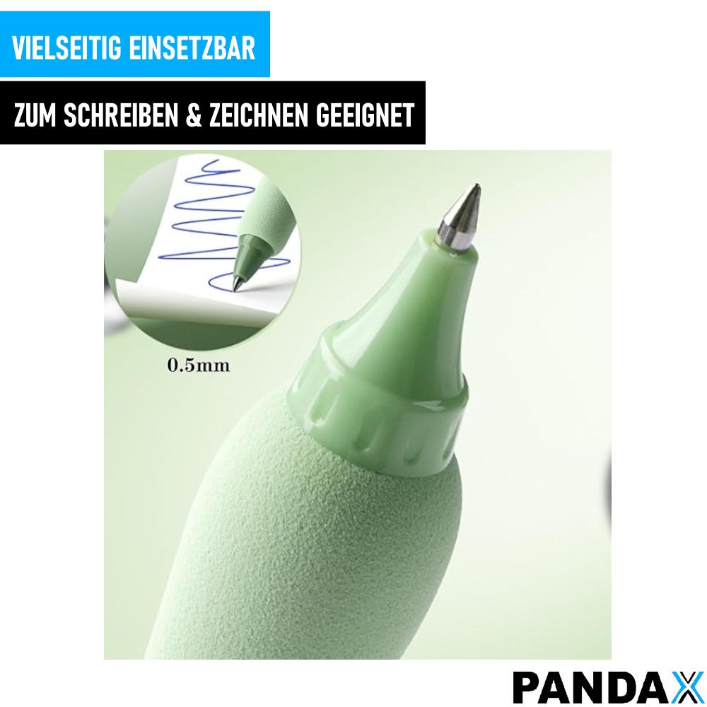 PANDAX 4 kusy vymazateľných guľôčkových pier v roztomilom panda vzhľade písacie potreby