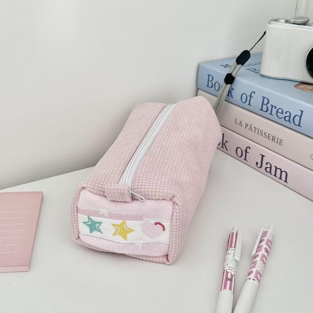 

Пенал-конверт большой вместимости для хранения канцелярских принадлежностей, школьные принадлежности Pink