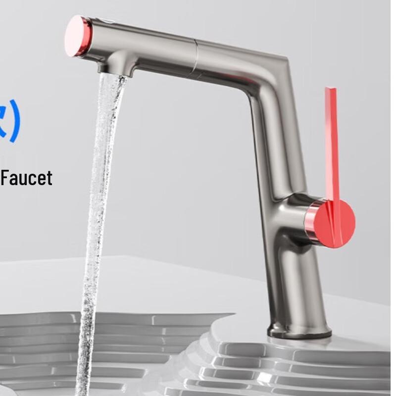 TLXT Pull-Out Basin Faucet with Hot & Cold Water