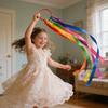 Colorful Ribbon Streamers Wristbands Gymnastics Ballet Streamers Twirling Rings For Sports Event and Dance Performances