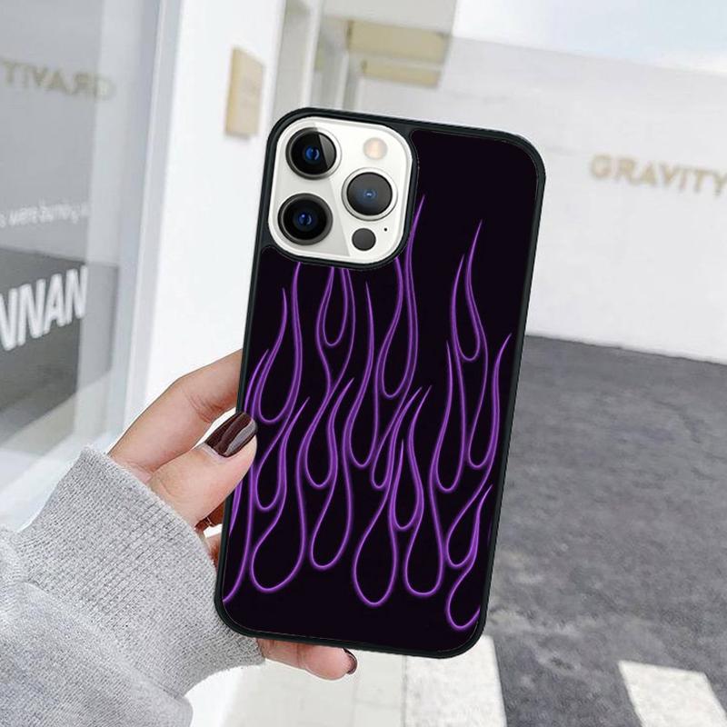 Matte Flames Phone Case For iPhone 17 Air 15 16 Cover  11 13 14 Pro Max 12 Plus Max Fundas