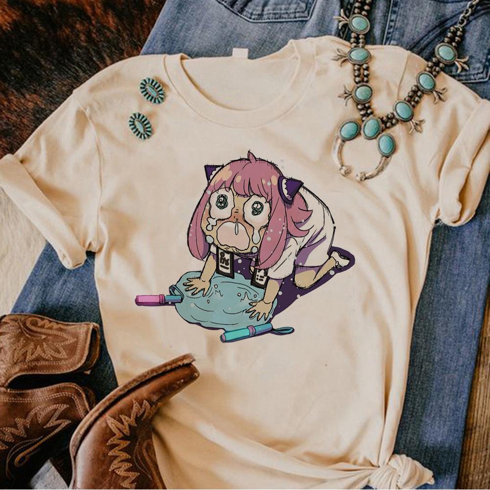 Anya Tshirt Women Y2K Tee Female Y2k Streetwear Comic Clothing