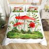 Cute Mushroom Bedding Set Single Twin Full Queen King Size Bed Set Aldult Kid Bedroom Duvetcover Sets Bed Sheet Set