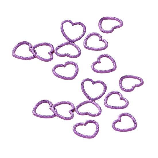 

50Pcs Girl Hairpins Easy to Wear Heart-Shaped Hairpins Broken Hair Fixer Vibrant Color Decorative Hair Clips фіолетовий